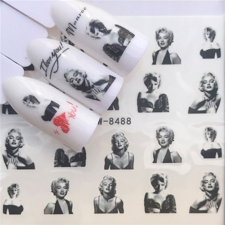 3 PCS Nail Sticker Set Decal Water Transfer Slider Nails Art Decoration, Color:YZW8488