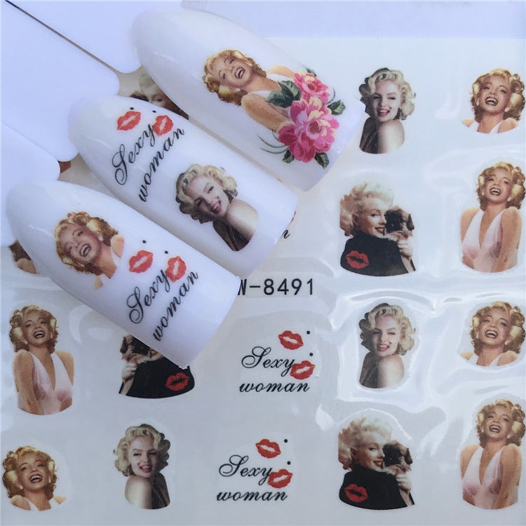3 PCS Nail Sticker Set Decal Water Transfer Slider Nails Art Decoration, Color:YZW8491