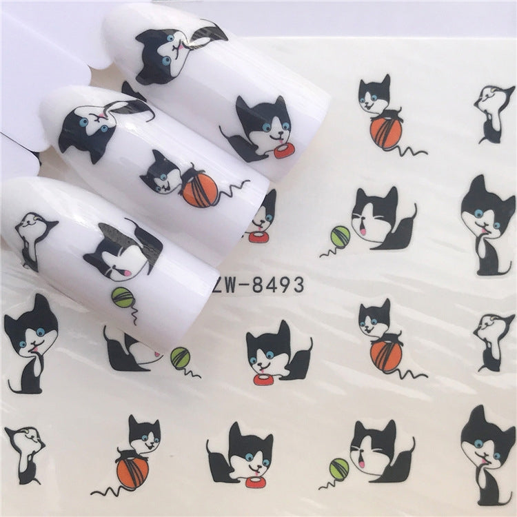 3 PCS Nail Sticker Set Decal Water Transfer Slider Nails Art Decoration, Color:YZW8493