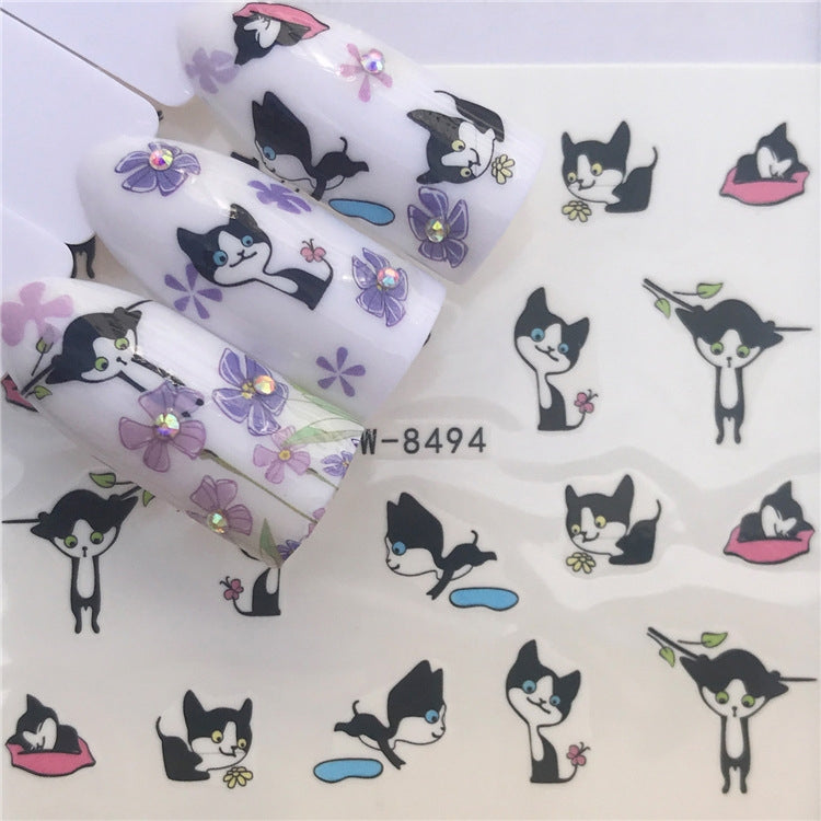 3 PCS Nail Sticker Set Decal Water Transfer Slider Nails Art Decoration, Color:YZW8494