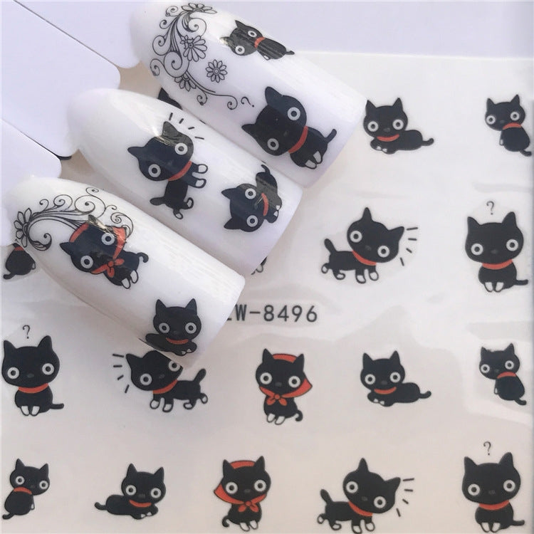 3 PCS Nail Sticker Set Decal Water Transfer Slider Nails Art Decoration, Color:YZW8496