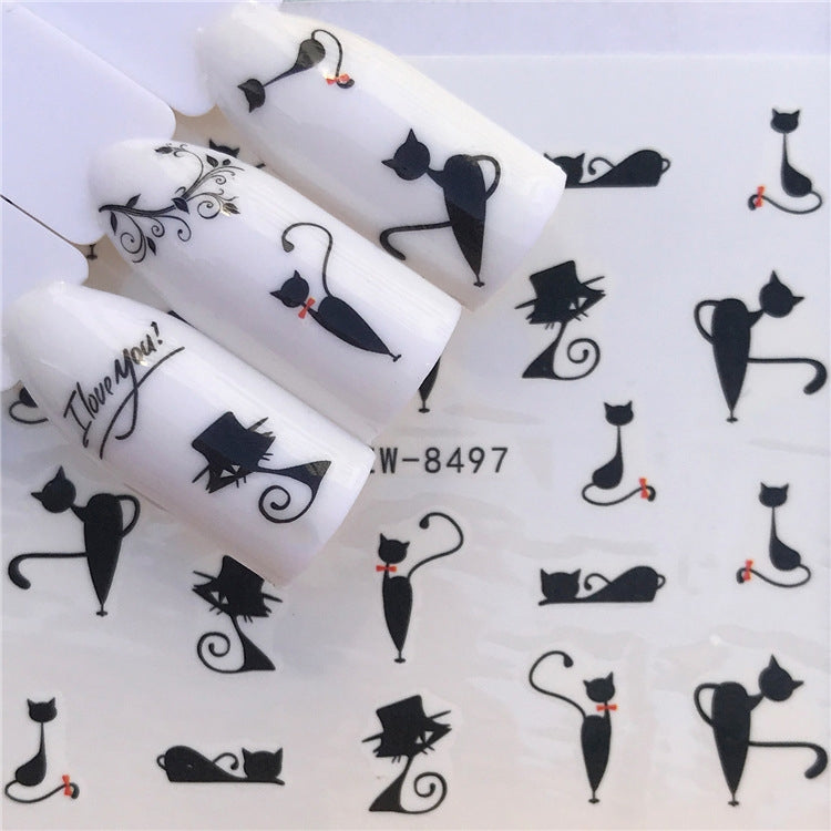 3 PCS Nail Sticker Set Decal Water Transfer Slider Nails Art Decoration, Color:YZW8497