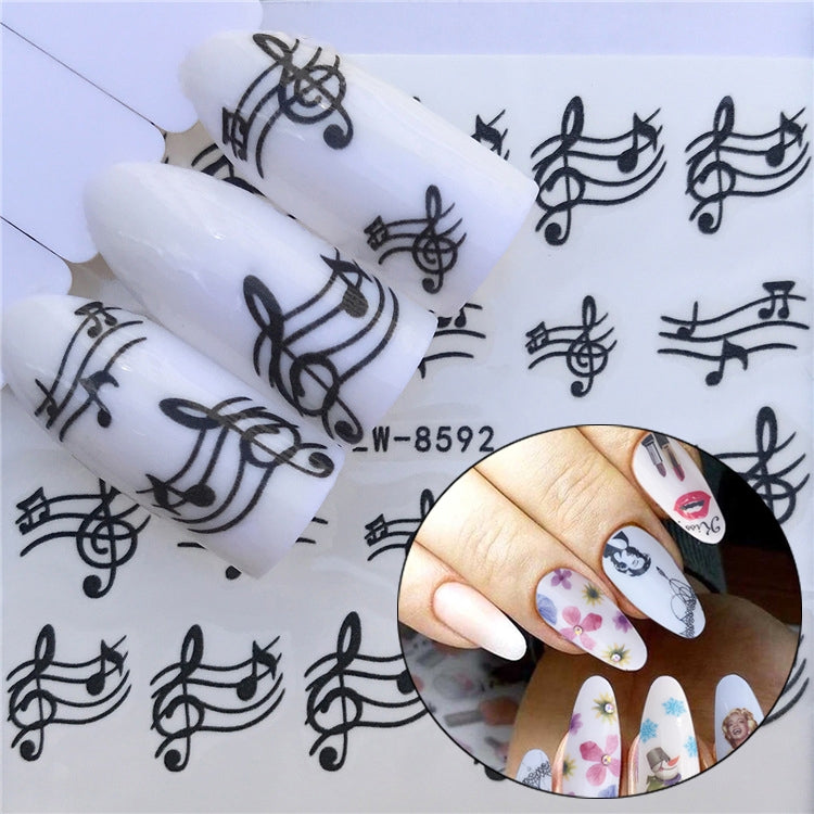 3 PCS Nail Sticker Set Decal Water Transfer Slider Nails Art Decoration, Color:YZW8592