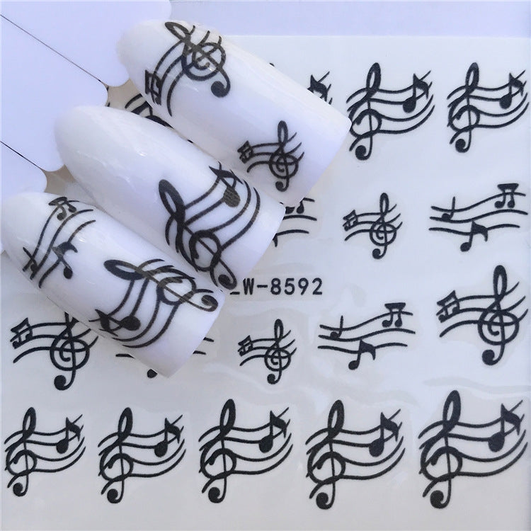 3 PCS Nail Sticker Set Decal Water Transfer Slider Nails Art Decoration, Color:YZW8592