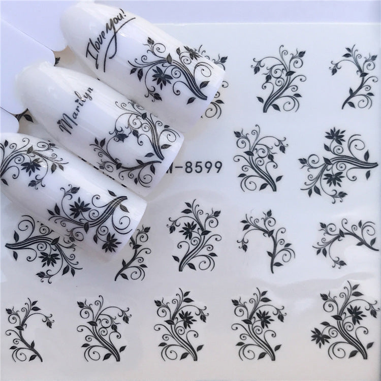 3 PCS Nail Sticker Set Decal Water Transfer Slider Nails Art Decoration, Color:YZW8599
