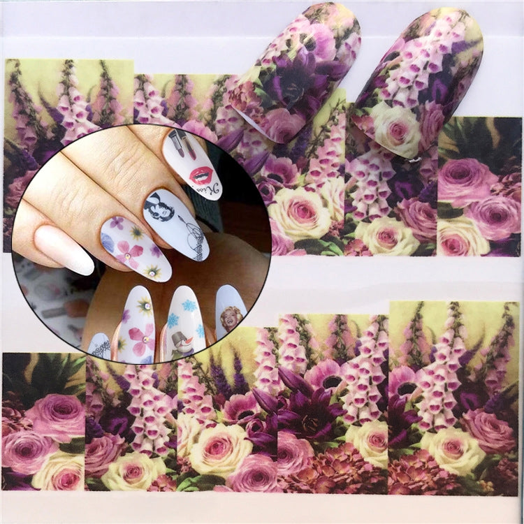 3 PCS Nail Sticker Set Decal Water Transfer Slider Nails Art Decoration, Color:YZWA053