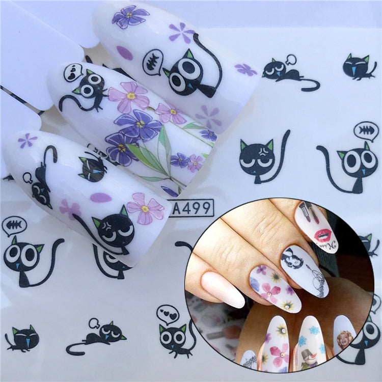 3 PCS Nail Sticker Set Decal Water Transfer Slider Nails Art Decoration, Color:YZWA499