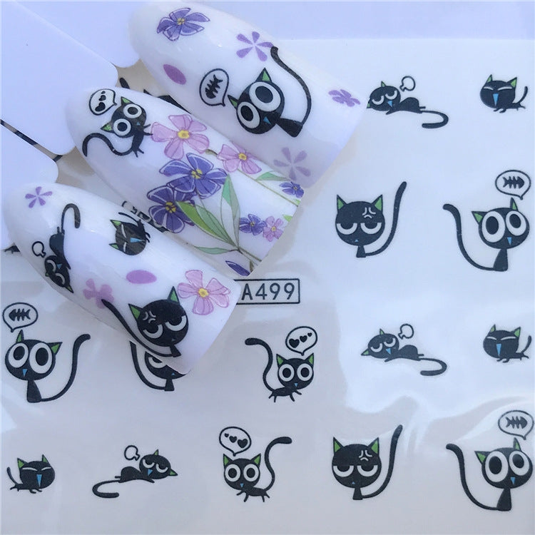 3 PCS Nail Sticker Set Decal Water Transfer Slider Nails Art Decoration, Color:YZWA499