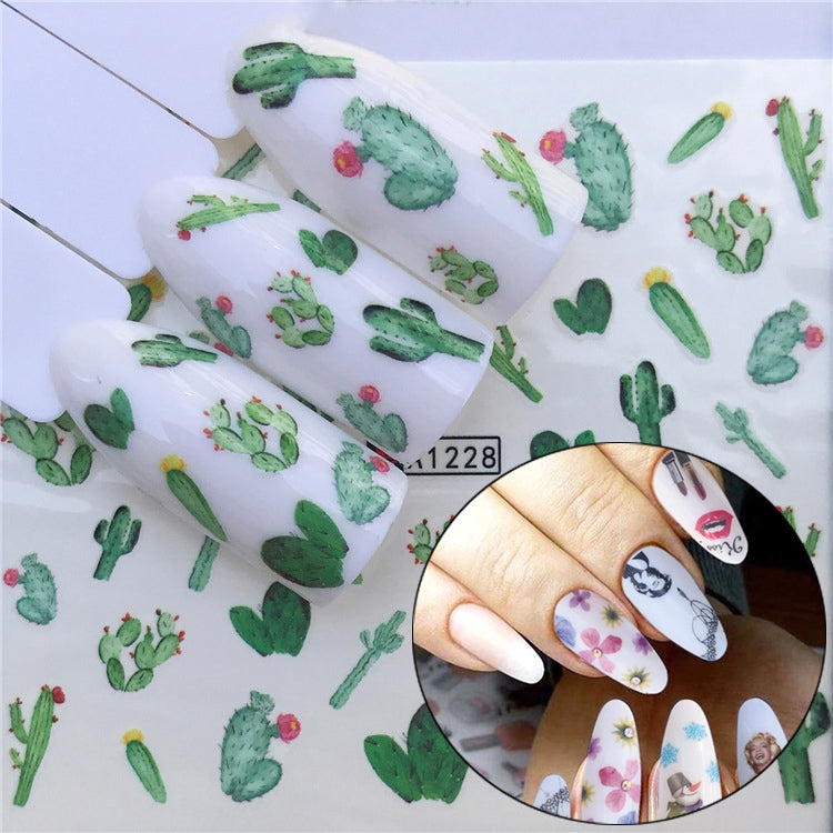 3 PCS Nail Sticker Set Decal Water Transfer Slider Nails Art Decoration, Color:YZWA1228