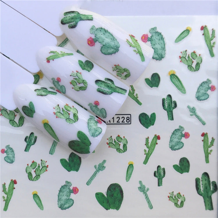 3 PCS Nail Sticker Set Decal Water Transfer Slider Nails Art Decoration, Color:YZWA1228