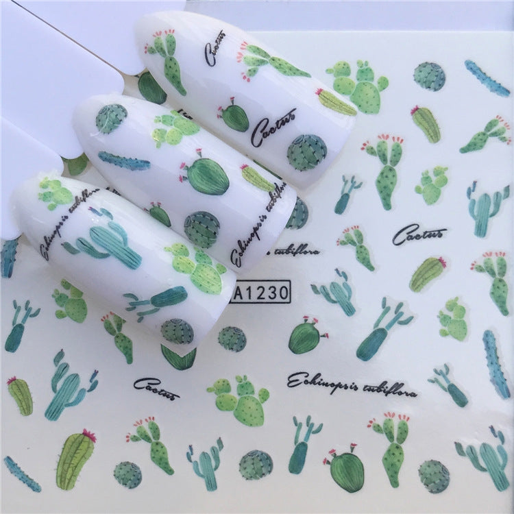 3 PCS Nail Sticker Set Decal Water Transfer Slider Nails Art Decoration, Color:YZWA1230