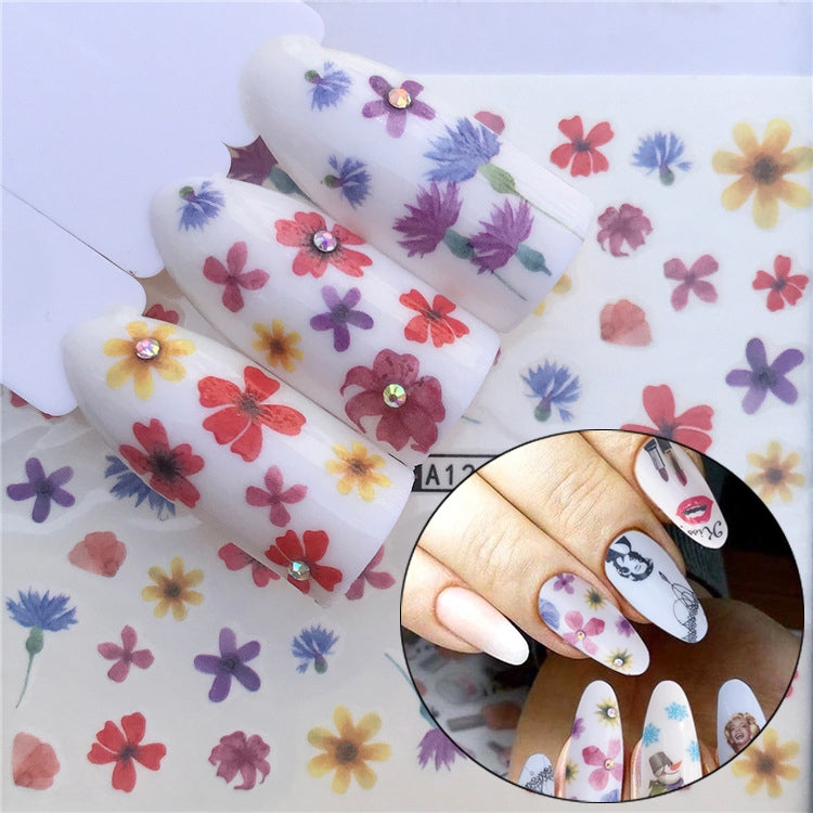 3 PCS Nail Sticker Set Decal Water Transfer Slider Nails Art Decoration, Color:YZWA1237