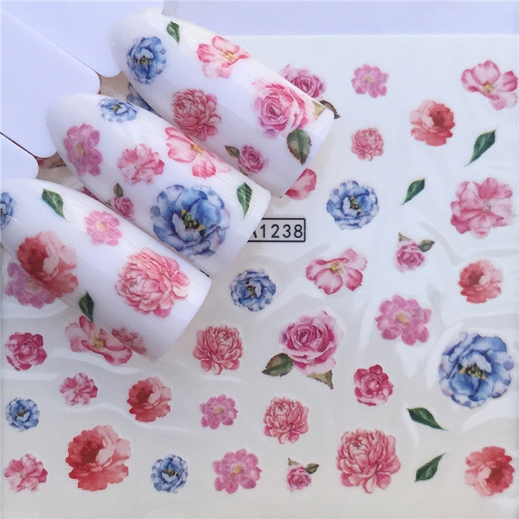 3 PCS Nail Sticker Set Decal Water Transfer Slider Nails Art Decoration, Color:YZWA1238