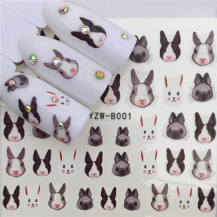 3 PCS Nail Sticker Set Decal Water Transfer Slider Nails Art Decoration, Color:YZWB001
