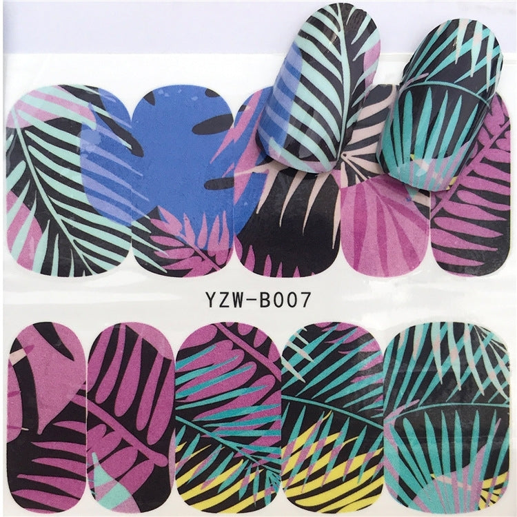 3 PCS Nail Sticker Set Decal Water Transfer Slider Nails Art Decoration, Color:YZWB007