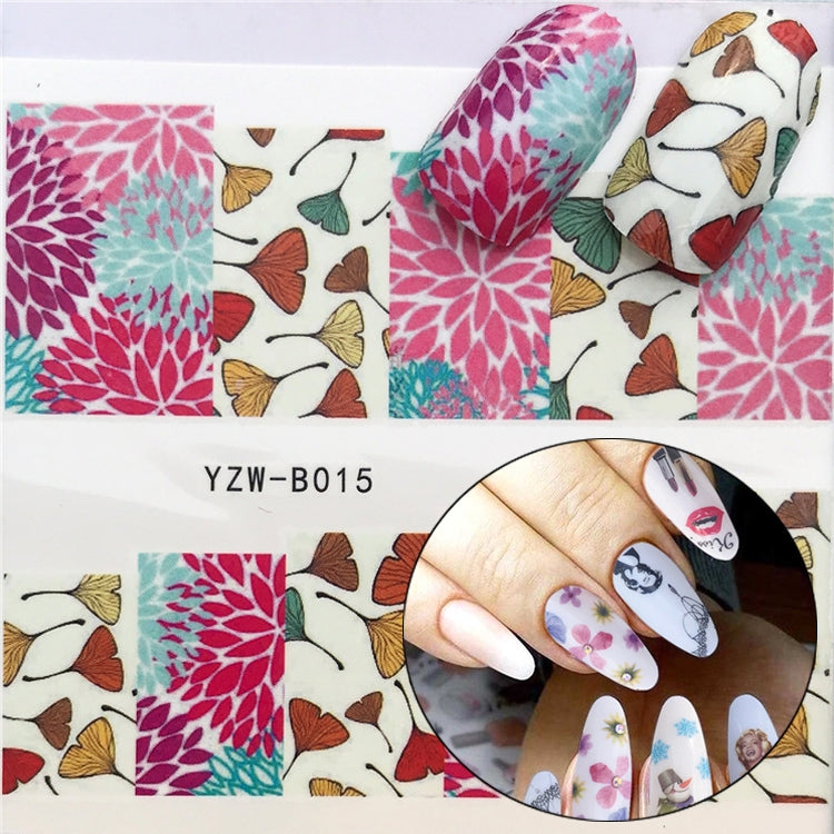3 PCS Nail Sticker Set Decal Water Transfer Slider Nails Art Decoration, Color:YZWB015