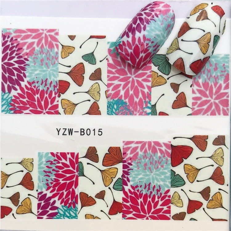 3 PCS Nail Sticker Set Decal Water Transfer Slider Nails Art Decoration, Color:YZWB015