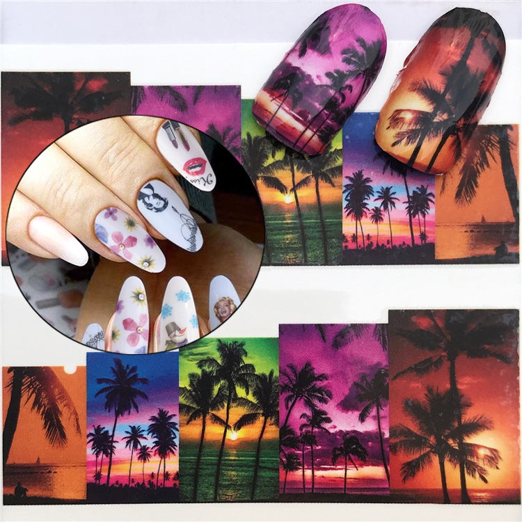 3 PCS Nail Sticker Set Decal Water Transfer Slider Nails Art Decoration, Color:YZWB016