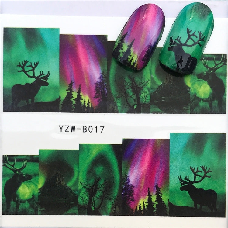 3 PCS Nail Sticker Set Decal Water Transfer Slider Nails Art Decoration, Color:YZWB017