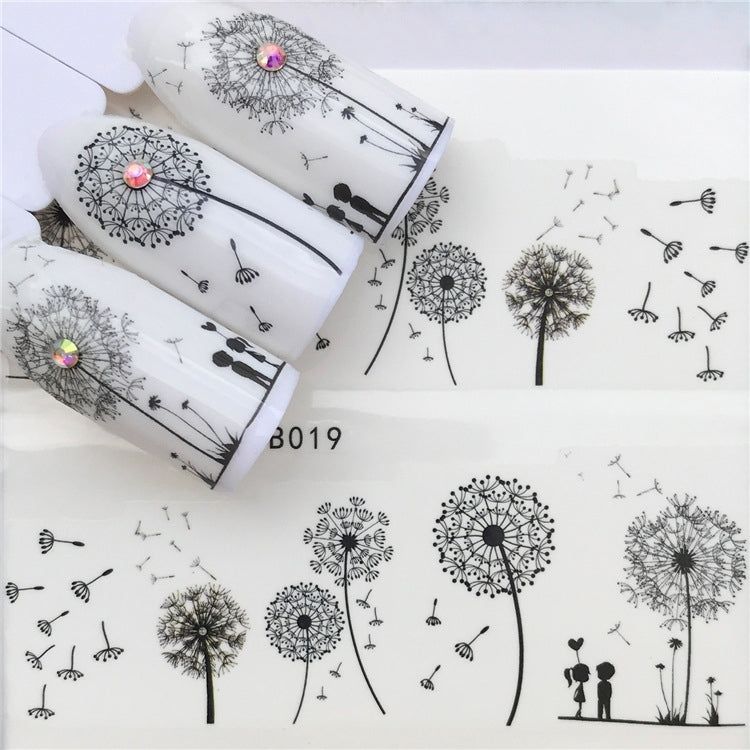 3 PCS Nail Sticker Set Decal Water Transfer Slider Nails Art Decoration, Color:YZWB019