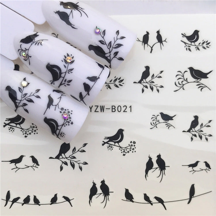 3 PCS Nail Sticker Set Decal Water Transfer Slider Nails Art Decoration, Color:YZWB021