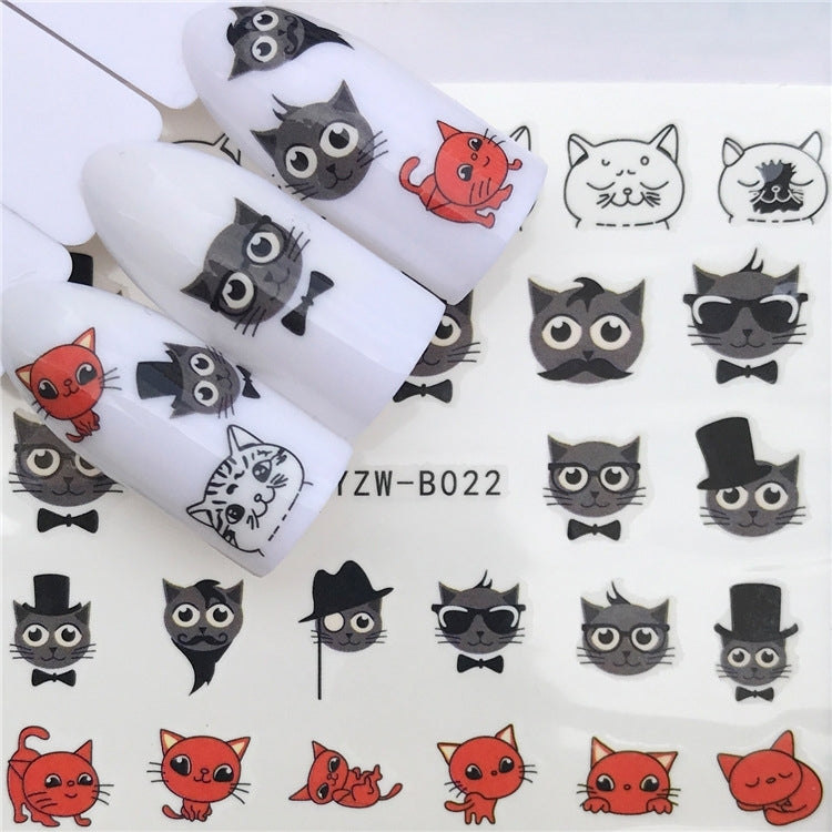 3 PCS Nail Sticker Set Decal Water Transfer Slider Nails Art Decoration, Color:YZWB022