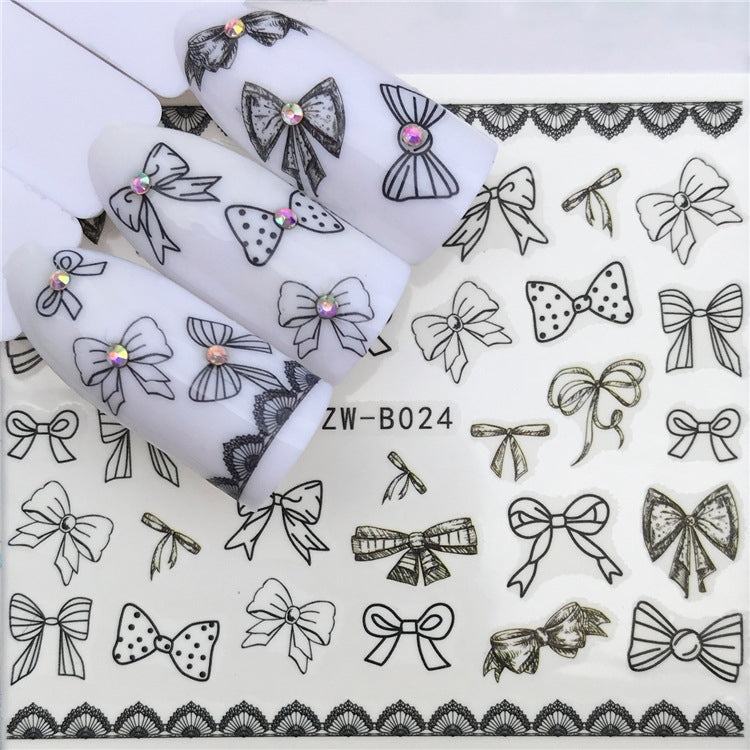 3 PCS Nail Sticker Set Decal Water Transfer Slider Nails Art Decoration, Color:YZWB024