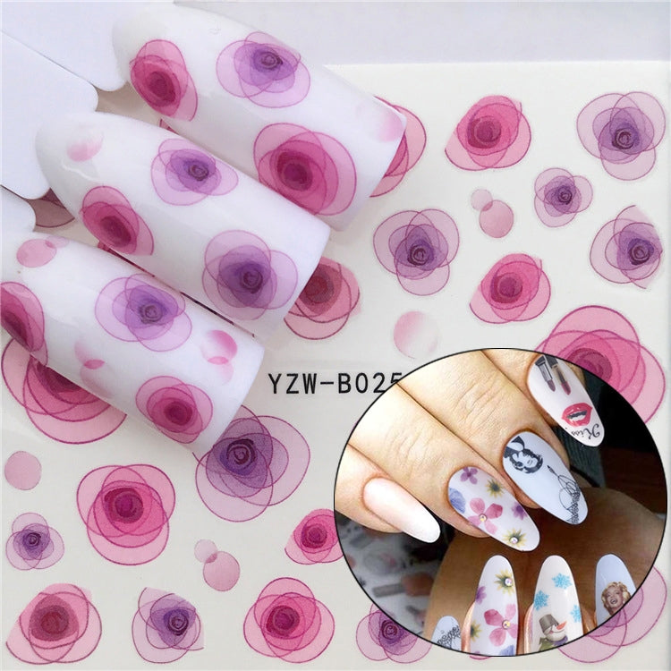 3 PCS Nail Sticker Set Decal Water Transfer Slider Nails Art Decoration, Color:YZWB025