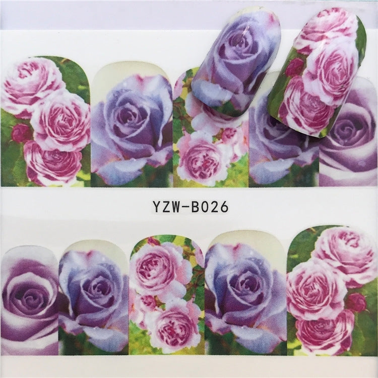 3 PCS Nail Sticker Set Decal Water Transfer Slider Nails Art Decoration, Color:YZWB026