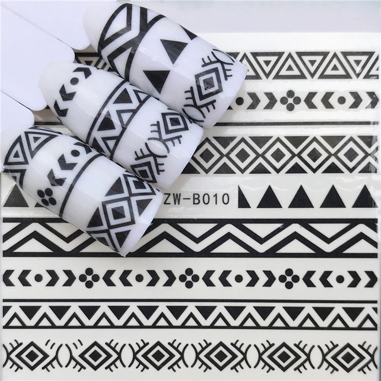 3 PCS Nail Sticker Set Decal Water Transfer Slider Nails Art Decoration, Color:YZWB026