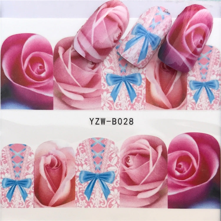 3 PCS Nail Sticker Set Decal Water Transfer Slider Nails Art Decoration, Color:YZWB028