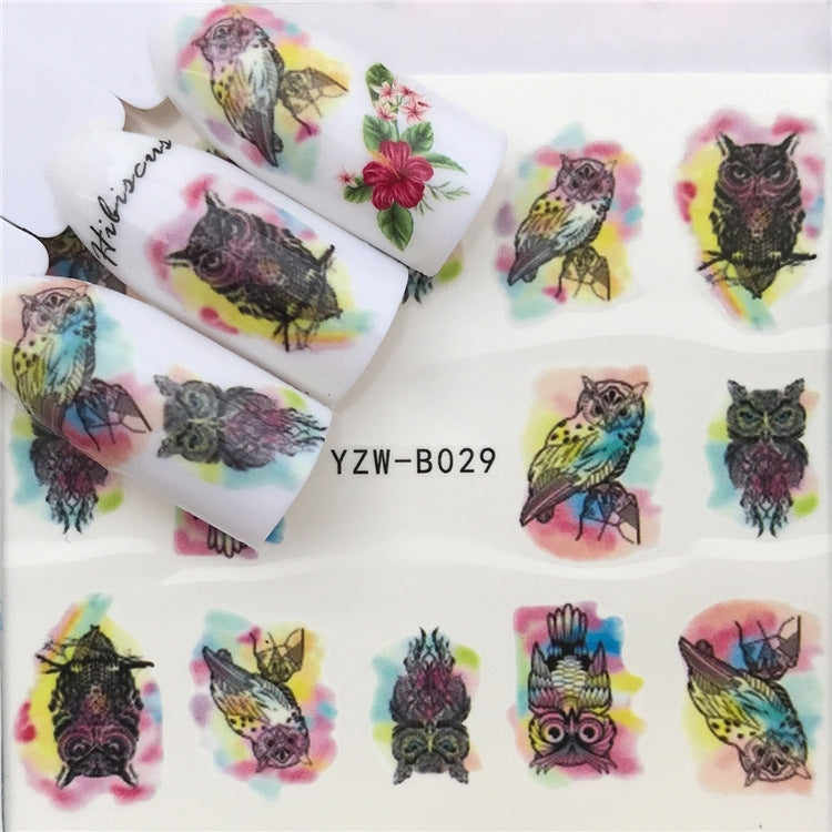 3 PCS Nail Sticker Set Decal Water Transfer Slider Nails Art Decoration, Color:YZWB029