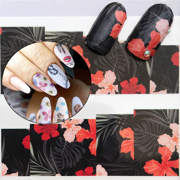 3 PCS Nail Sticker Set Decal Water Transfer Slider Nails Art Decoration, Color:YZWB038