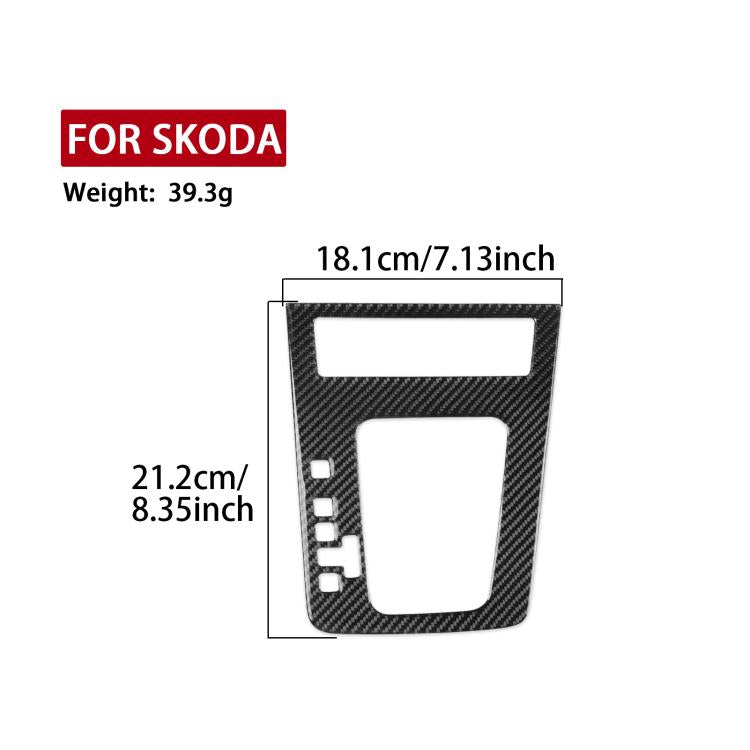 For 2017-2021 Skoda Octavia Left-Hand Drive 2pcs /Set Gear Shift Panel Trim Sticker