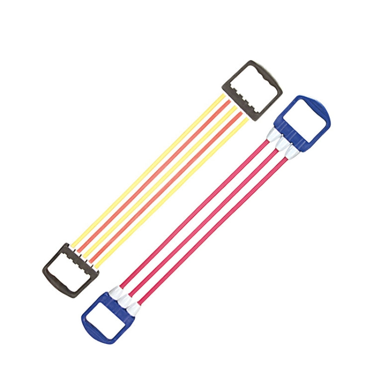 2 PCS Three-tube TPE Wall Pulley Elastic Rope Home Fitness Equipment For Ladies And Children, Random Colour Delivery