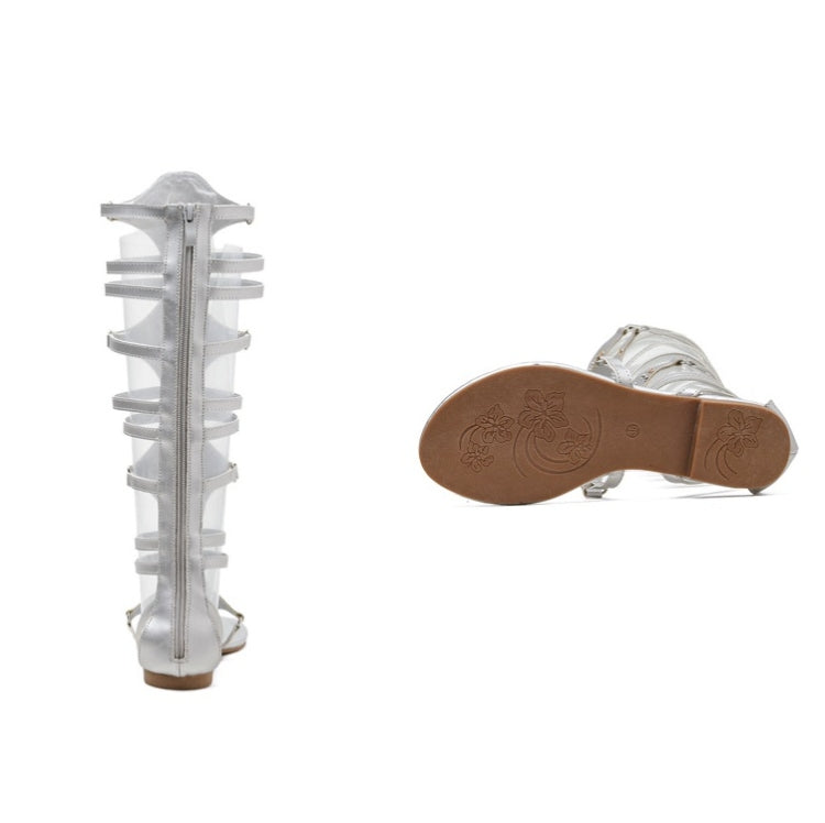 Ladies Summer High Tube Rivet Flip Flops Casual Roman Style Sandals, Size: 39