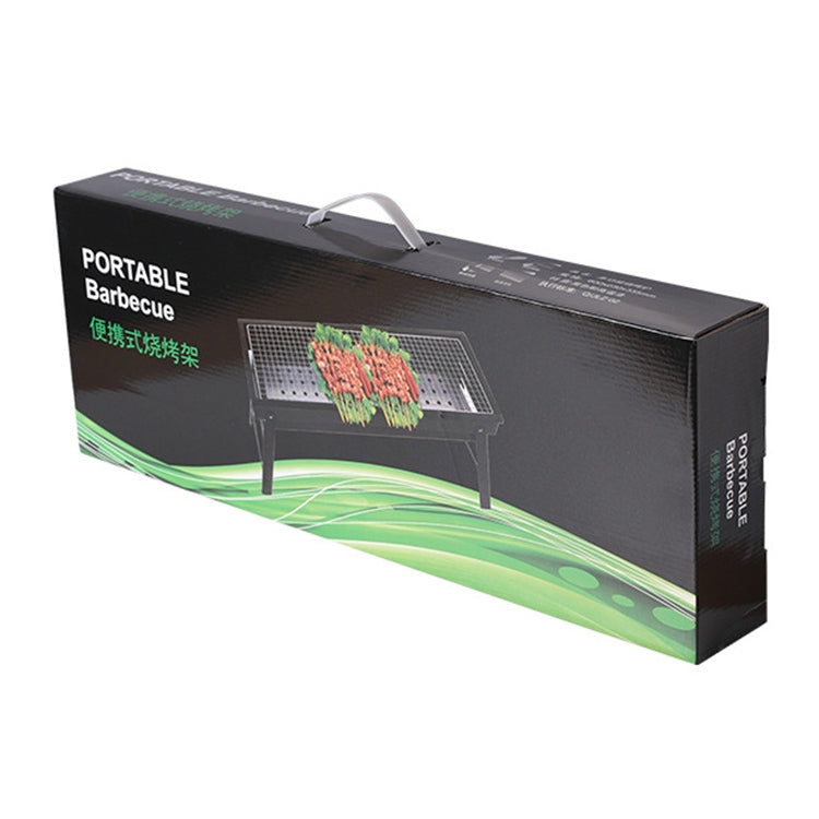 Wrought Iron Barbecue Thickened Folding Barbecue 63.5x42x48cm