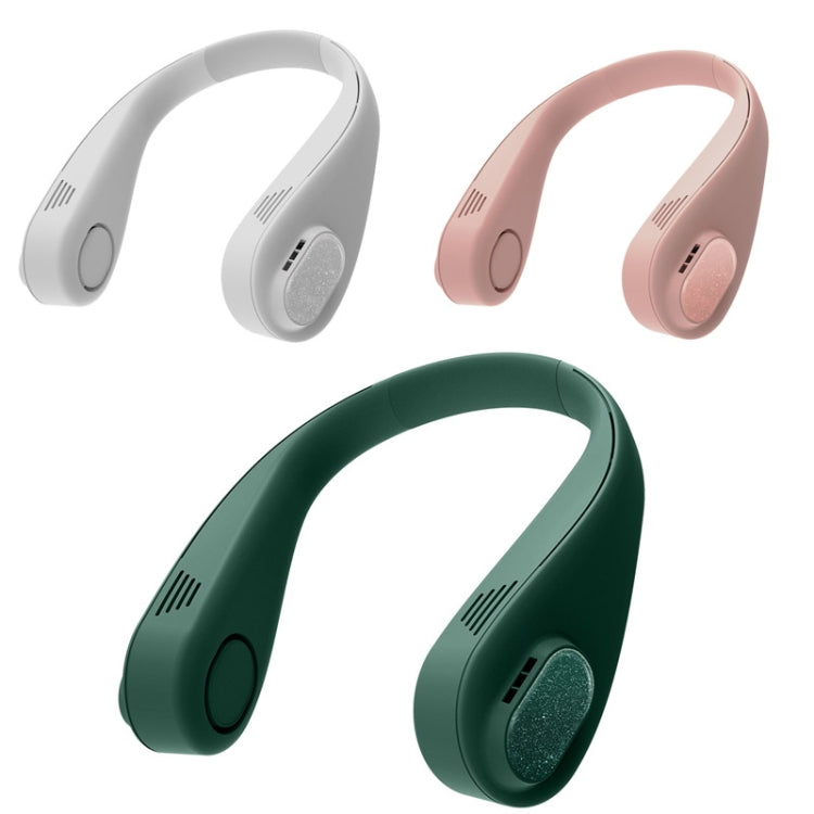 Leafless Hanging Neck Fan Sport Mute USB Fan, Color: Green