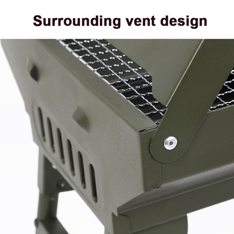 Outdoor Folding Barberry Camping Portable Oven Home Stainless Steel BBQ,Size:82x35x30cm