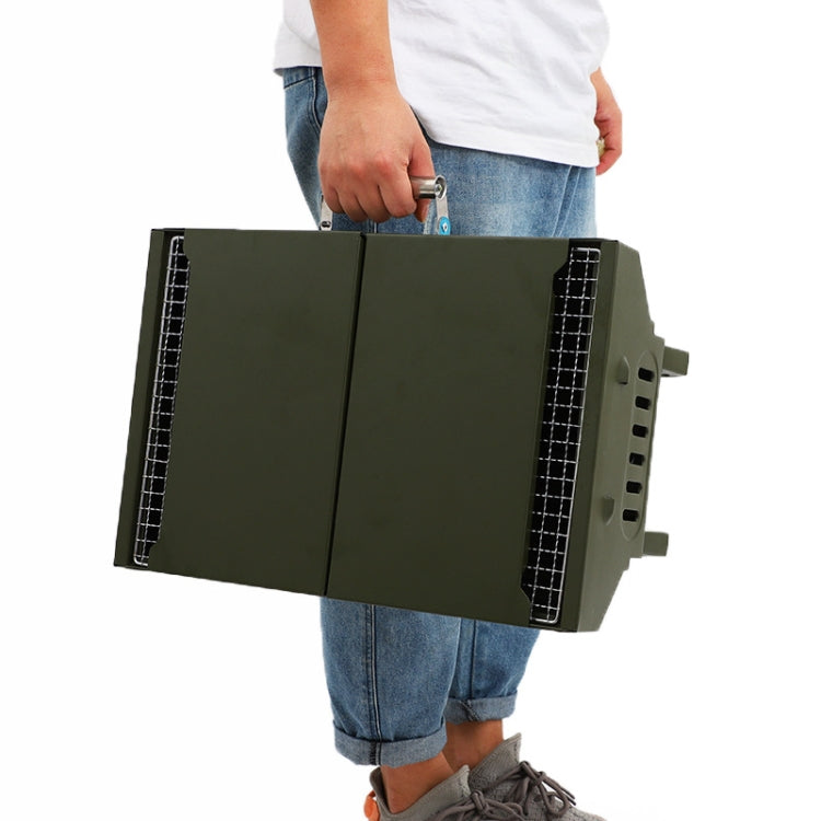 Outdoor Folding Barberry Camping Portable Oven Home Stainless Steel BBQ,Size:82x35x30cm