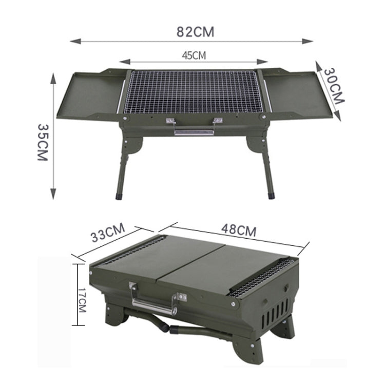 Outdoor Folding Barberry Camping Portable Oven Home Stainless Steel BBQ,Size:82x35x30cm