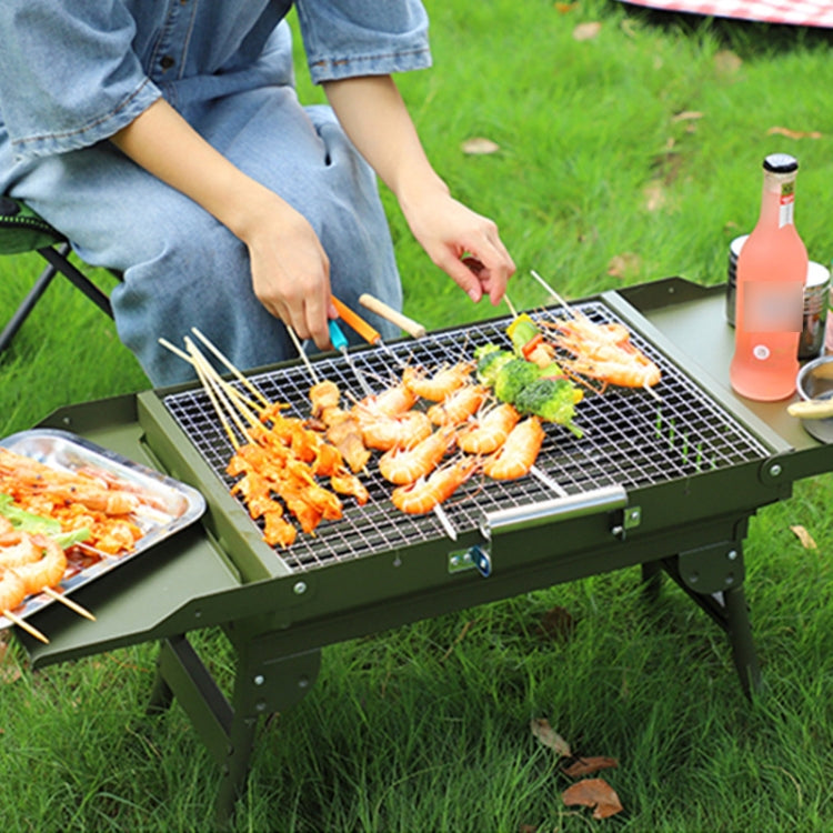 Outdoor Folding Barberry Camping Portable Oven Home Stainless Steel BBQ,Size:82x35x30cm