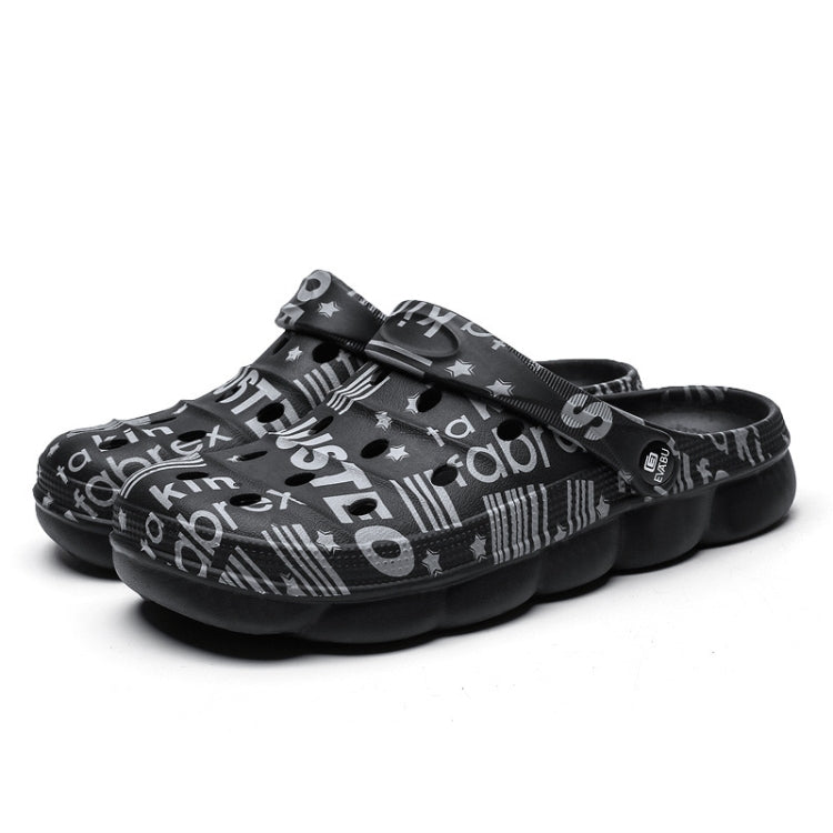 Spring And Summer Men EVA Casual Breathable Sandals Letter Beach Shoes Slippers, Size: 36