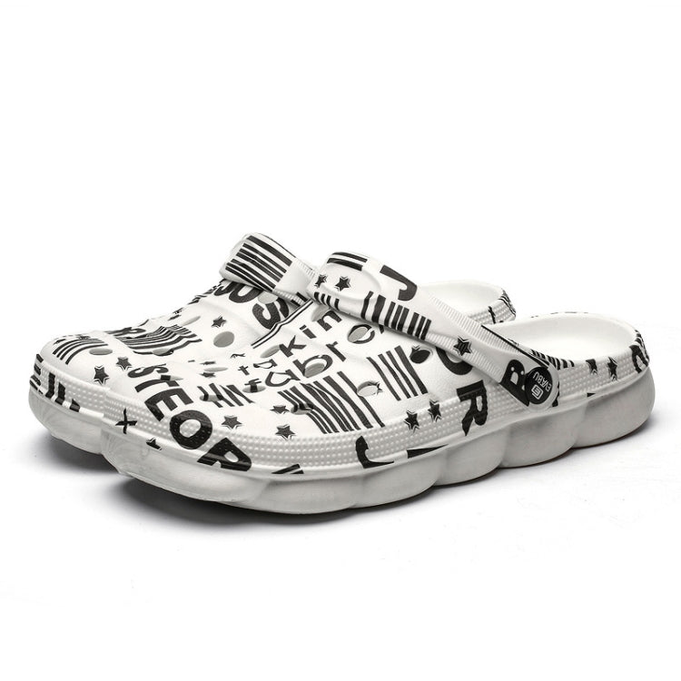 Spring And Summer Men EVA Casual Breathable Sandals Letter Beach Shoes Slippers, Size: 40
