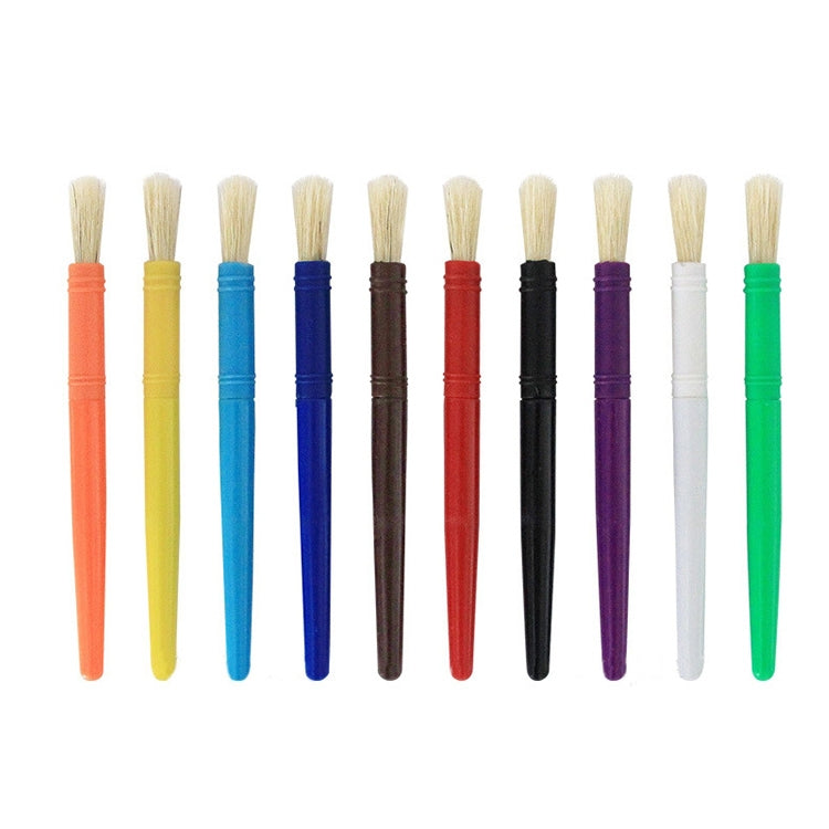 Children Plastic Pen Cup Bristles Graffiti Painting Brush Set, Specification: HB-5 + 5 Dark