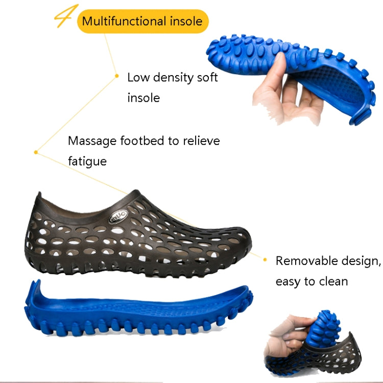 PVC + EVA Material Wading Beach Shoes Couple Breathable Slippers, Size: 36