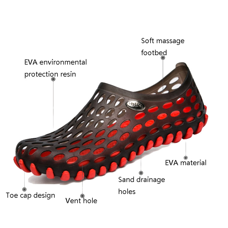 PVC + EVA Material Wading Beach Shoes Couple Breathable Slippers, Size: 40
