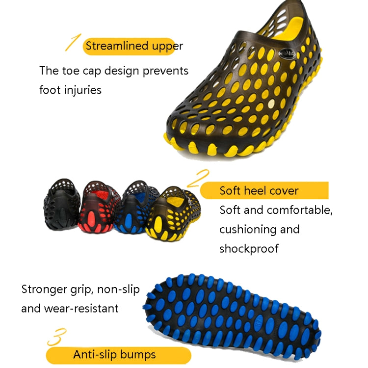 PVC + EVA Material Wading Beach Shoes Couple Breathable Slippers, Size: 40