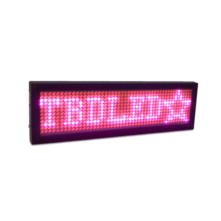 LED Badge With Scrolling Characters Light-Emitting Badges, Support Multiple Languages, Screen Size: 93 X 30 X 6mm, Random Color Delivery
