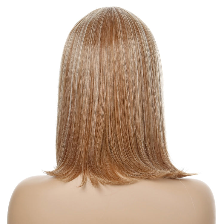 Light Gold High Temperature Silk Ladies Short Hair Chemical Fiber Headgear